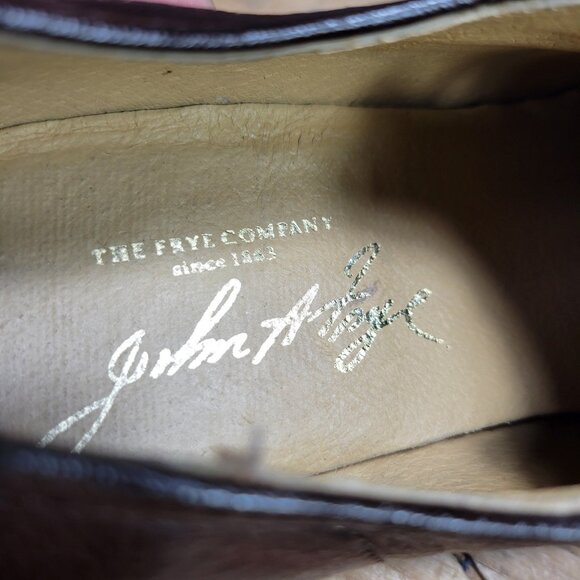 Frye John Frye - James - Men's 10.5 D Brown Plain Toe Lace Up Oxford Dress Shoes - Picture 11 of 12